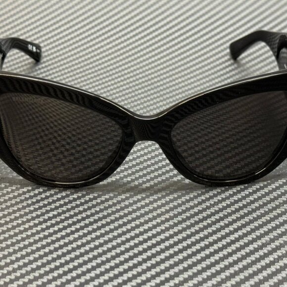 BALENCIAGA Black Grey Women's 55 mm Medium Sunglasses - Picture 2 of 5